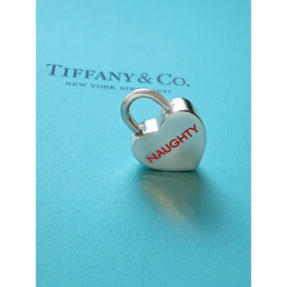 Tiffany & Co Naughty Nice Lock Charm Pendant Silver